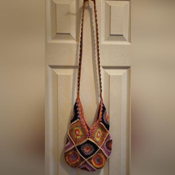Urban Outfitters Boho Colorful Crochet Shoulder/Crossbody Bag - Picture 4 of 7